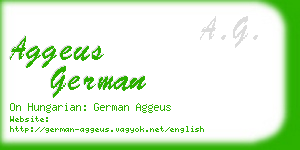 aggeus german business card